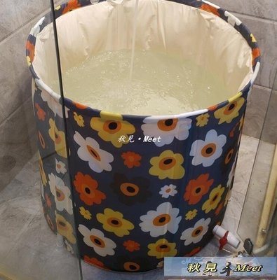 家用泡澡桶大人塑料全身可拆卸洗澡桶家庭洗澡摺疊浴桶泡澡神器-促銷