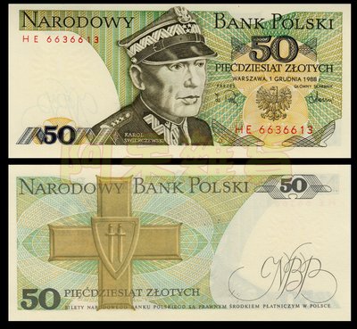 現貨實拍 波蘭 50 茲羅 1988年 歐洲 東歐 全新 無折 紙鈔 鈔票 鈔 外幣 錢幣具收藏價值商品