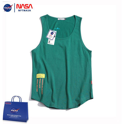 NFT NASA聯名背心男士純棉內穿男款打底衫跨欄汗衫無袖運動上衣服