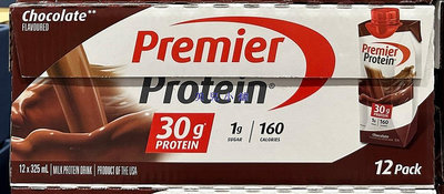 美兒小舖COSTCO好市多代購～Premier Protein 巧克力風味蛋白飲 (325mlx12入)