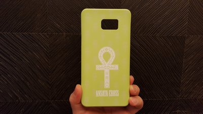 三星Note 5-手機殼(蘋果綠-造型十字架) (硬殼) (3D彩繪)(韓國空運)-現貨