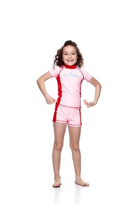 A&T【聖手降價】女童(小童)短袖二件式泳衣A80402 原價1080.10~16