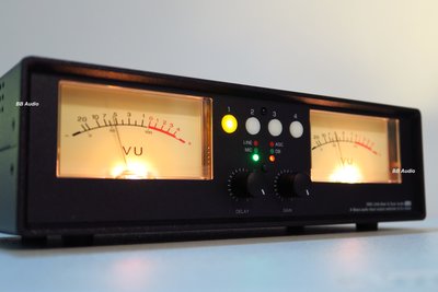 全新 四路音源切換器+指針VU音量表(雙大表頭/指針靈敏度調整)聲控/音源輸入/遙控功能 全新 四路音源切換器+指針VU