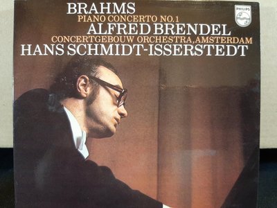 Brendel,Brahms-P.c No.1布蘭德爾鋼琴，伊瑟斯泰德&阿巴多分別指揮阿姆斯特丹音樂廳&柏林愛樂樂團，演繹布拉姆斯第一號鋼琴協奏曲，如新。
