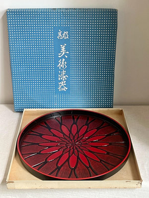 【二手】日本高級美術漆器 花型托盤 茶盤 日本回流 茶具 瓷器【微淵古董齋】-1503
