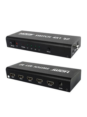 切換器HDMI四進一出分配器光纖3.5音頻分離高清1080P電視電腦切換器4K分配器4進1出5.1聲道3D分頻光纖同軸2