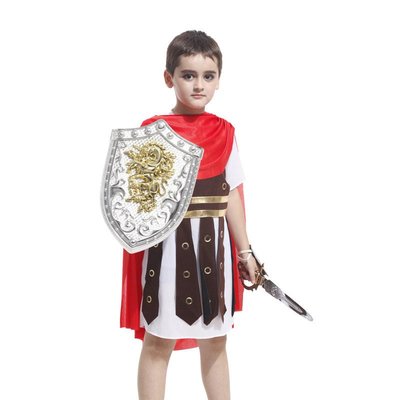 六一節表演出化妝舞會服飾兒童古羅馬武士小戰士服裝鎧甲勇士衣服Y9739