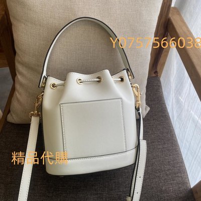 （精品代購）TORY BURCH Monogram 單肩斜挎手提抽繩水桶包