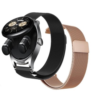 華為 Huawei WATCH Buds 手鍊鋼製腕帶的磁性不銹鋼金屬錶帶智能手錶替換錶帶