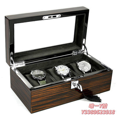 手錶盒手表收納盒10只裝手串盒瑞士腕表盒多位手表盒防塵玻璃蓋木盒定做首飾盒