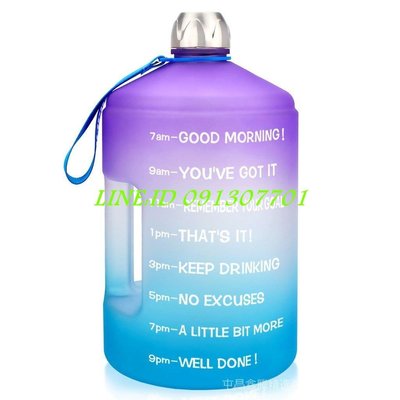 【熱賣精選】水壺 水杯 店鋪Quifit 3.78L 2.2L 1 加侖動力水瓶, 帶時間標記大容量健身房健身 BPA