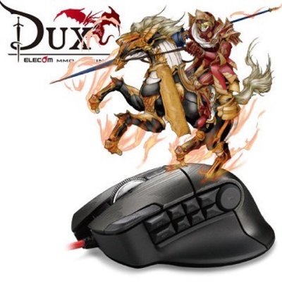 ELECOM DUX [M-DUX50BK] 遊戲滑鼠 電競 滑鼠  按鍵款 (14按鍵四向滾輪)