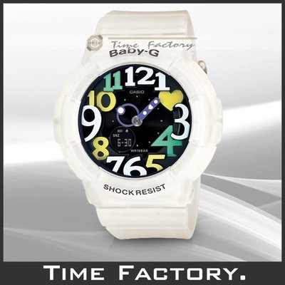 時間工廠 無息分期 全新 日限 CASIO BABY-G 透明白霓虹LED造型腕錶 BGA-131-7B4