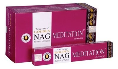 [綺異館] 印度線香 GOLDEN NAG MEDITATION 冥想 新品上市 3盒100