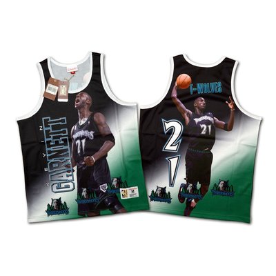 Mitchell & Ness NBA Kevin Garnett Behind The Back 人像染印 球衣