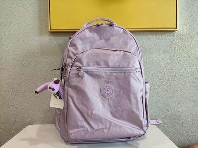 猴子包 Kipling K21305 金屬粉紫 大型 拉鍊款 輕量 防潑水 後背包 預購