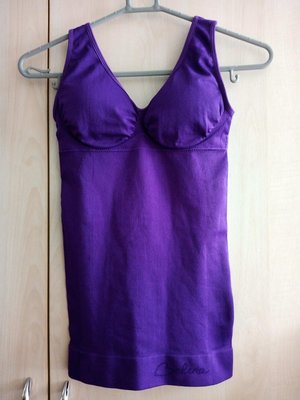 Belvia貝薇雅重點加壓纖體長版背心（ M ）透氣無痕超纖瘦塑身衣豔麗紫