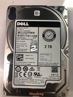 DELL ST2000NX0423 2T 7.2K 2.5寸 SATA 128M 0VR92X 伺服器硬碟
