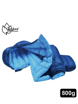 【Outdoorbase】SnowMonster頂級羽絨保暖睡袋（太空灰）(海洋藍)-24691/24684