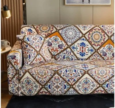 【RS Home】4人座加送抱枕套沙發罩沙發套彈性沙發套沙發墊床墊保潔墊彈簧床折疊沙發 [4人座]