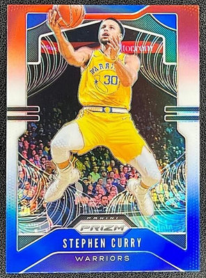 NBA 球員卡 Stephen Curry 2019-20 Prizm Prizms 紅白藍 亮面