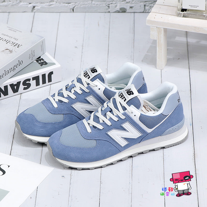 球鞋補習班NEW BALANCE 574 天空藍水藍男女情侶鞋IU著復古慢跑鞋中性