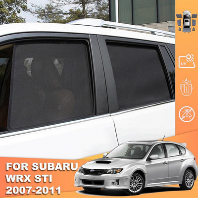 SUBARU 適用於斯巴魯翼豹 WRX I 掀背車 0711 磁性汽車遮陽板前擋玻璃框架窗簾後側窗遮陽板