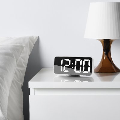IKEA NOLLNING 時鐘/溫度計/鬧鐘［鏡面/白］