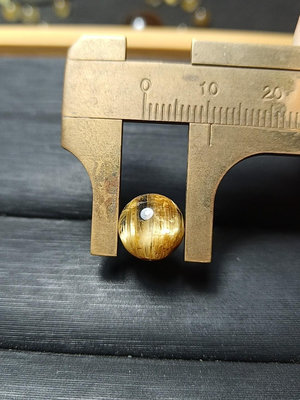 鈦晶珠徑10mm，重1.8g，純天然鈦晶珠子單珠散珠，發2447 水晶 擺件 原石【楚風漢韻】