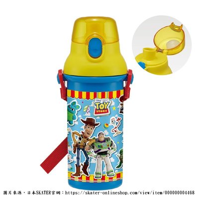日本 SKATER 玩具總動員 2022 Ag 銀離子抗菌 兒童直飲冷水壺 480mL 小孩彈蓋水壺 PSB5SANAG