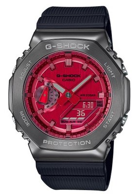 【萬錶行】CASIO G-SHOCK 簡約獨特金屬質感八角型錶殼  GM-2100B-4A