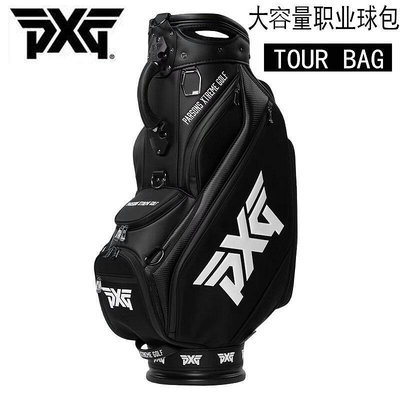 眾誠優品 正品PXG高爾夫球包男士球包車載包合成皮革大容量黑色GOLF套桿包 GF2197