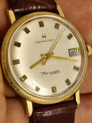 古董14k實金漢密爾頓珍珠陀超薄自動機械錶！約產自60-70
