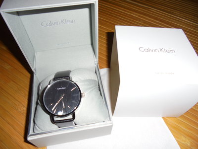 Calvin Klein CK 銀殼 木質紋 黑色面 皮帶錶 精品錶 手錶 黑 42mm 台灣公司貨 K7B211C1