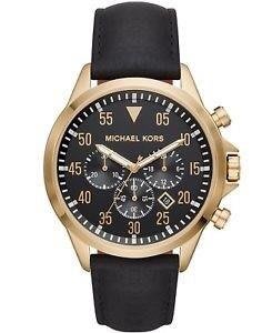 雅格時尚精品代購Michael Kors MK8618 休閒錶 黑色 三眼男士腕錶 男錶 歐美時尚 美國代購