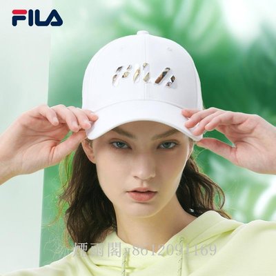 特賣-新品FILA 斐樂情侶款棒球帽秋季新款百搭時尚運動帽子遮陽帽