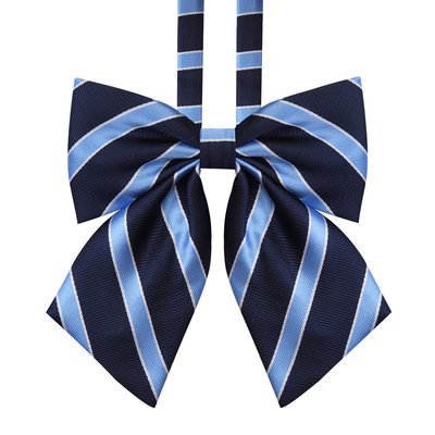 領結 領帶 藍色條紋領花女職業工作服銀行空姐商務絲巾學生蝴蝶結領結女制服