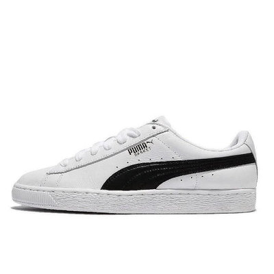 PUMA Basket Classic 男女款復古皮革白色休閒鞋-NO.35436722