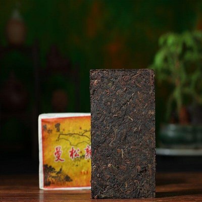 【4片價格】普洱茶熟茶磚10年曼松熟茶磚1000克云南普洱茶老茶磚