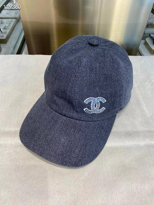 【現貨】正品代購Chanel帽子新款雙C刺繡鴨舌帽寬檐遮陽棒球帽男女