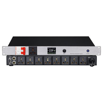 混音器9路10路專業濾波電源時序器家用插座KTV電腦中控RS232管理控制器混聲器