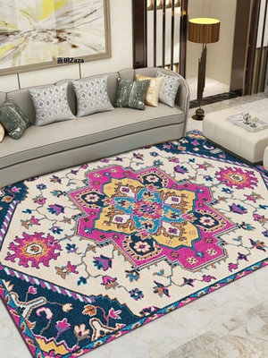 新品北歐民族風復古地毯波西米亞摩洛哥家用床邊毯臥室客廳沙發茶幾墊