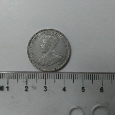 N4--1927年英屬馬來西亞--2角銀幣