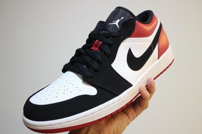 Nike Jordan 1 Low Black Toe黑紅 黑腳趾 喬登1代 AJ1 男 大尺寸 553558-116 AJ1