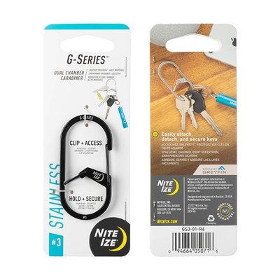 Niteize G-SERIES DUAL CHAMBER CARABINER不鏽鋼G形扣(3號) /單入裝