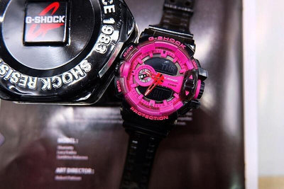 二手全新實拍 CASIO 卡西歐手錶 G-SHOCK GA-400SK-1A4 黑玫紅 冰川 運動防水手錶 情侶手錶