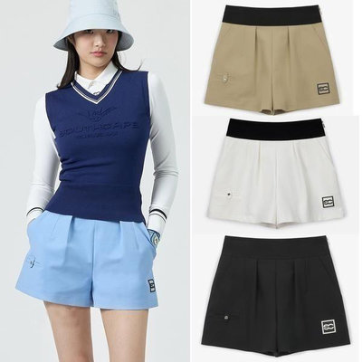 SC新款高爾夫女裝春夏季休閒韓國golf服裝短褲鬆緊帶款素色