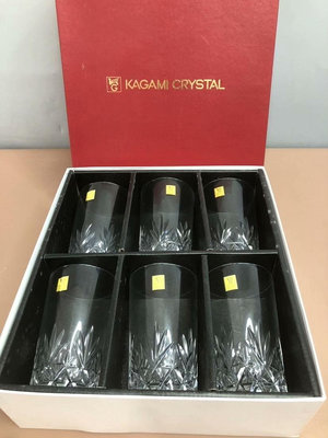 日本Kagami卡噶米水晶杯 手工切割工藝 日本老水晶皇后水