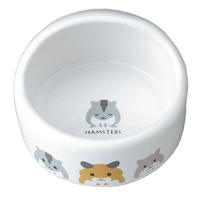 MARUKAN 倉鼠 愛鼠 蜜袋鼯 小動物彩繪圓形陶瓷食盆 精緻乾糧碗 食皿 ES-17（φ6公分）每件199元