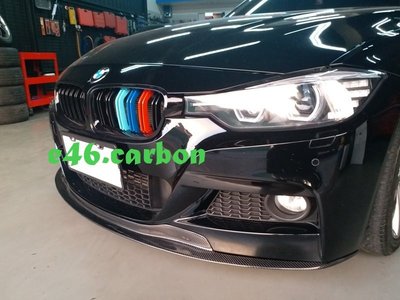 【BMW E46精品館】 F30 M-TECH 前保  CARBON 卡夢 專用 前下巴